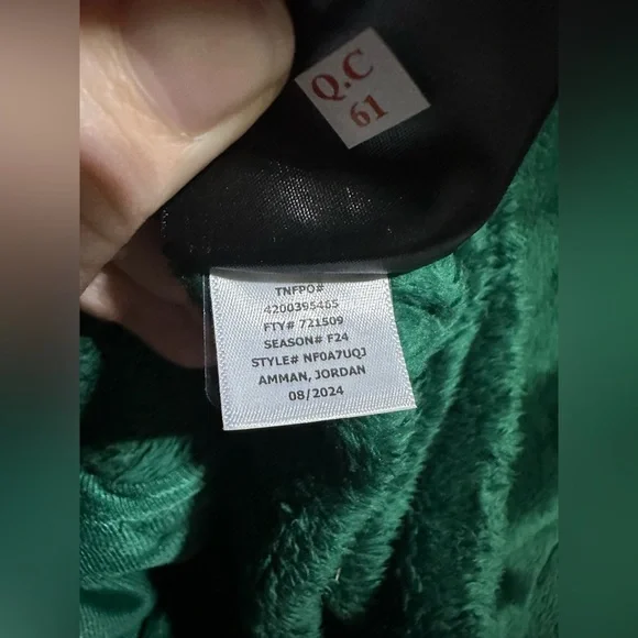 THE NORTH FACE OSITO FULL ZIP JACKET Emerald Green Jewel Tone Womens S Fuzzy EUC - Picture 7 of 7